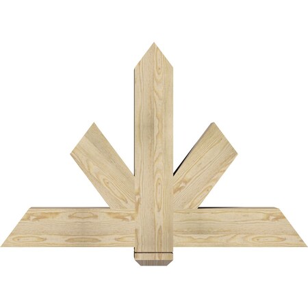 Ekena Millwork Kennewick Rough Sawn Timber Gable Bracket, Douglas Fir, 48"W x 32"H x 6"D x 6"F, 16/12 Pitch GBW048X32X0606KEN00RDF